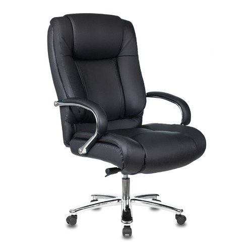 Кресло руководителя Бюрократ T-9925SL, на колесиках, кожа, черный [t-9925sl/black]