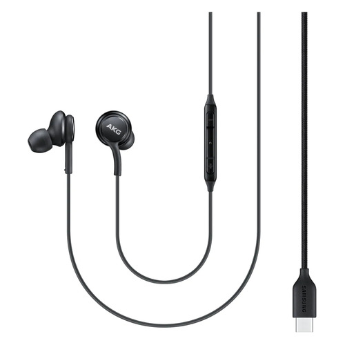 Гарнитура Samsung EO-IC100, USB Type-C, вкладыши, черный [eo-ic100bbegru]