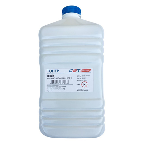 Тонер CET HT8-K, для RICOH MPC2011/C2004/C2504/C3003/C307, IMC3000, черный, 500грамм, бутылка
