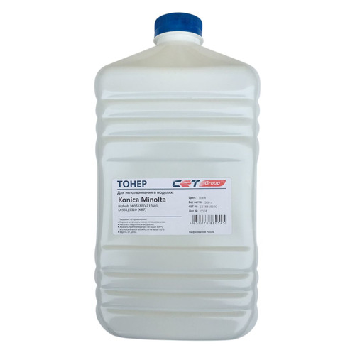 Тонер CET KB7, для KONICA MINOLTA Bizhub 360/420/421/601, DI551/5510, черный, 500грамм, бутылка