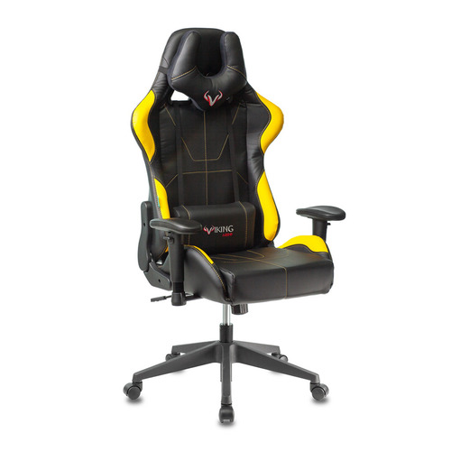 Кресло игровое ZOMBIE VIKING 5 AERO, на колесиках, эко.кожа, желтый/черный [viking 5 aero yellow]