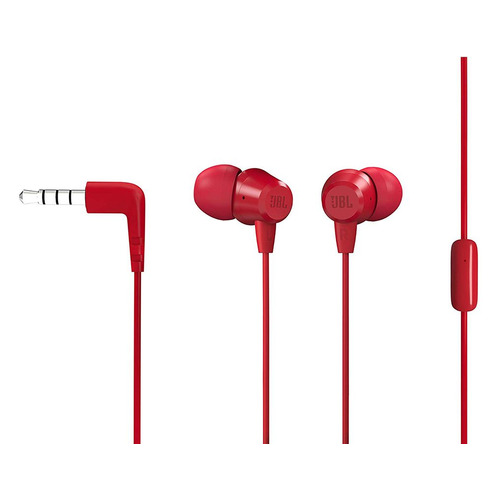 Гарнитура JBL C50HI, 3.5 мм, вкладыши, красный [jblc50hired]
