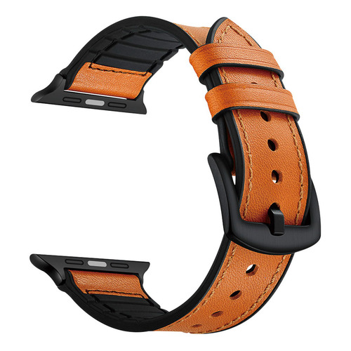 Ремешок Lyambda Antares для Apple Watch Series 3/4/5/6/SE, оранжевый/коричневый [lwa-10-40-or]