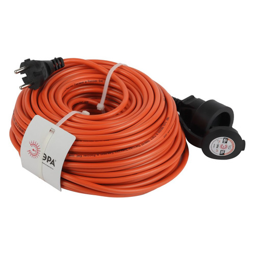 Удлинитель силовой Эра UPx-1-2x1-40m-IP44, розеток 1шт, 2x1.0 кв.мм, 10A, 40м, ПВС, без катушки, оранжевый [б0046808]