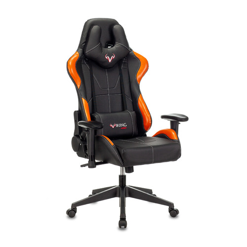 Кресло игровое ZOMBIE VIKING 5 AERO, на колесиках, эко.кожа, оранжевый/черный [viking 5 aero orange]