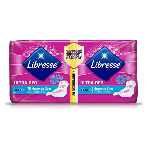 Прокладки LIBRESSE Ultra Normal Wing Deo Duo, 20шт