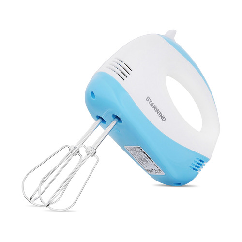 Миксер StarWind SHM-261, ручной, белый и голубой