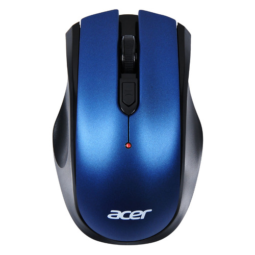 Мышь Acer OMR031, оптическая, беспроводная, USB, черный и синий [zl.mceee.008]