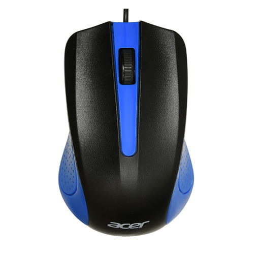 Мышь Acer OMW011, оптическая, проводная, USB, черный и синий [zl.mceee.002]