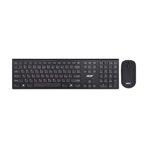 Комплект (клавиатура+мышь) Acer OKR030, USB, беспроводной, черный [zl.kbdee.005]