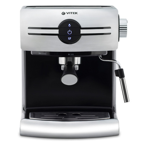 Кофеварка Vitek VT-1507, эспрессо, серебристый / черный [1507-vt]
