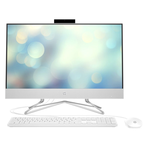 Моноблок HP 24-df0029ur, 23.8", Intel Celeron J4025D, 4ГБ, 128ГБ SSD, Intel UHD Graphics 600, Free DOS 3.0, белый [14q00ea]