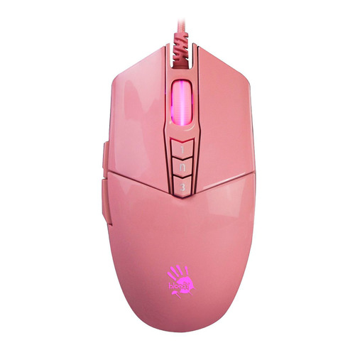 Мышь A4TECH Bloody P91s, игровая, оптическая, проводная, USB, розовый [p91s pink activated]
