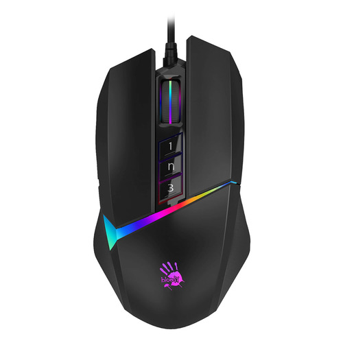 Мышь A4TECH Bloody W60 Max, игровая, оптическая, проводная, USB, черный