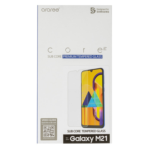Защитное стекло для экрана Samsung araree by KDLAB для Samsung Galaxy M21 прозрачная, 1 шт [gp-ttm215kdatr]