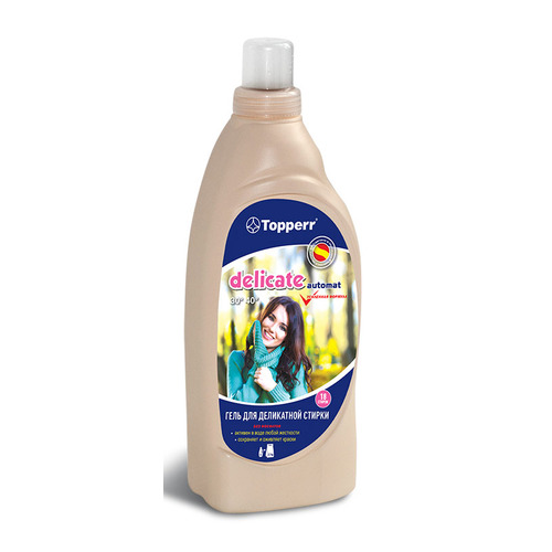 Гель для стирки TOPPERR Delicate, 1л, деликатное белье