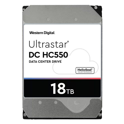 Жесткий диск WD Ultrastar DC HC550 WUH721818ALE6L4, 18ТБ, HDD, SATA III, 3.5" [0f38459]