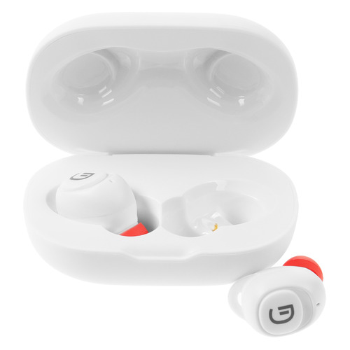 Гарнитура Groher EarPods i50, Bluetooth, вкладыши, белый/красный