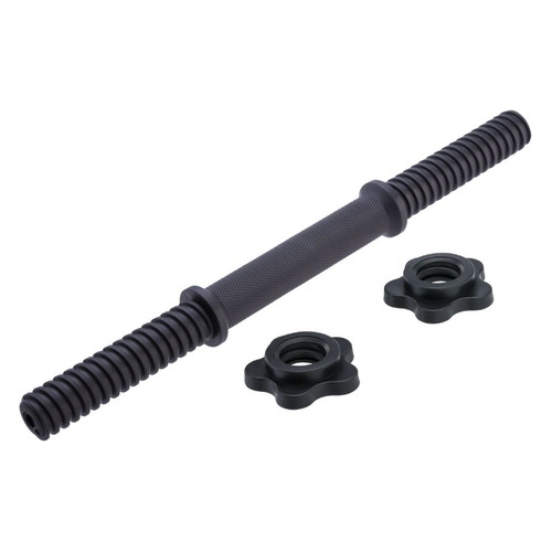 Гриф гантельный STARFIT BB-106, прямой, замки в комплекте, черный [ут-00007156]