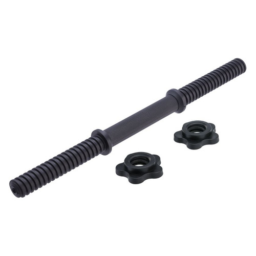 Гриф гантельный STARFIT BB-106, прямой, замки в комплекте, черный [ут-00007157]