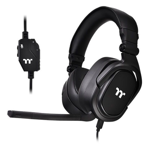 Гарнитура игровая Thermaltake Argent H5 Stereo, для ПК и игровых консолей, накладные, черный [ght-thf-anecbk-30]