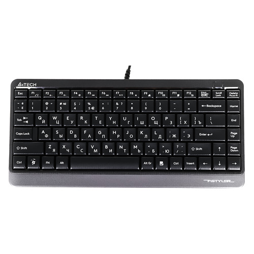 Клавиатура A4TECH Fstyler FK11, USB, черный серый [fk11 usb (grey)]