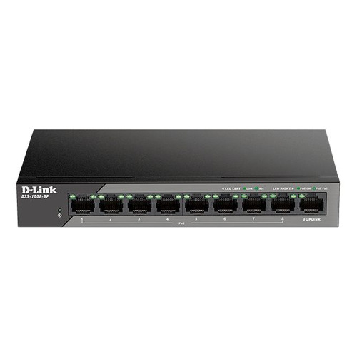 Коммутатор D-Link DSS-100E-9P/A1A 8x100Mb 1G 8PoE 92W неуправляемый