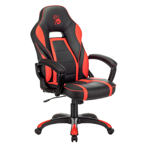 Кресло игровое A4TECH Bloody GC-350, на колесиках, эко.кожа, черный/красный