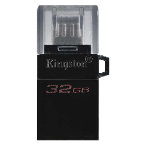 Флешка USB Kingston DataTraveler microDuo 3 G2 32ГБ, USB3.0, черный [dtduo3g2/32gb]