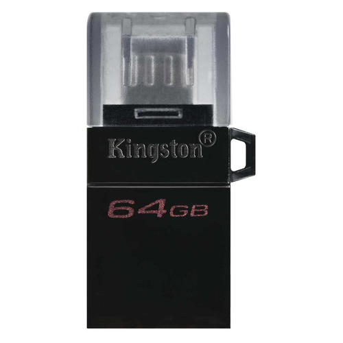 Флешка USB Kingston DataTraveler microDuo 3 G2 64ГБ, USB3.0, черный [dtduo3g2/64gb]