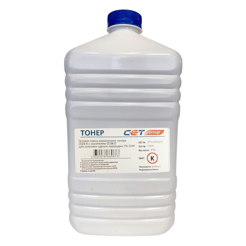 Тонер CET CE28-K/CE28-D, для KONICA MINOLTA Bizhub C258/308/368, черный, 579грамм, бутылка, девелопер