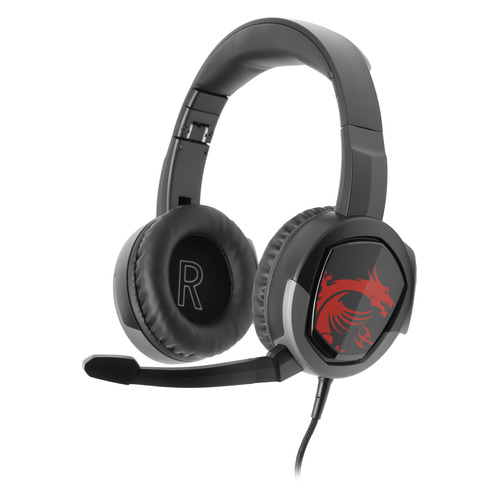 Гарнитура игровая MSI Immerse GH30, для компьютера, накладные, черный [s37-2101010-sv1]