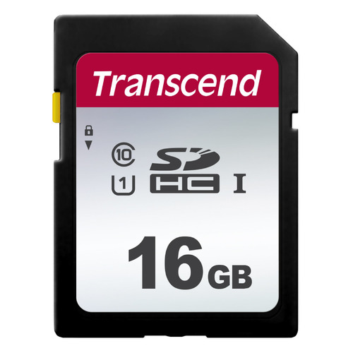 Карта памяти SDHC UHS-I U1 Transcend 16 ГБ, 95 МБ/с, Class 10, TS16GSDC300S, 1 шт