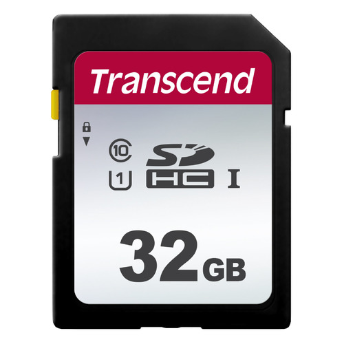 Карта памяти SDHC UHS-I U1 Transcend 32 ГБ, 100 МБ/с, Class 10, TS32GSDC300S, 1 шт