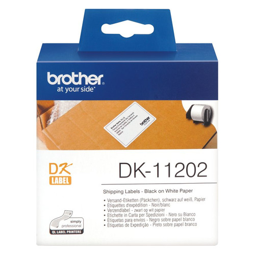 Картридж Brother DK11202, черный шрифт, белый фон, DK11202