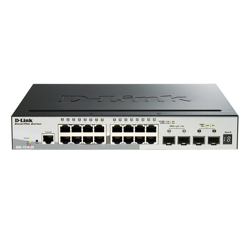 Коммутатор D-Link DGS-1510-20/A1A 16G 2SFP 2SFP+ управляемый