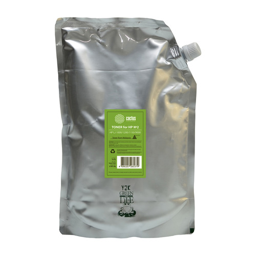 Тонер Cactus CS-THP2-10kg, для HP LJ 1000/1200/1150/9000, черный, 10000грамм, пакет