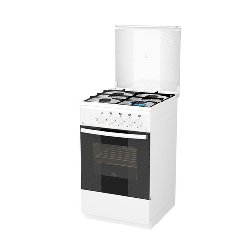 Газовая плита Flama FG 2406 W, газовая духовка, сталь, белый