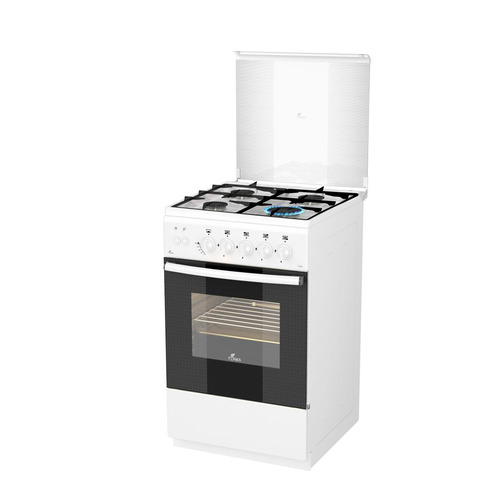 Газовая плита Flama FG 2424 W, газовая духовка, эмаль, белый