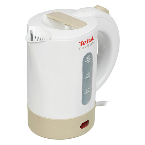 Чайник электрический Tefal KO120130, 650Вт, белый и бежевый