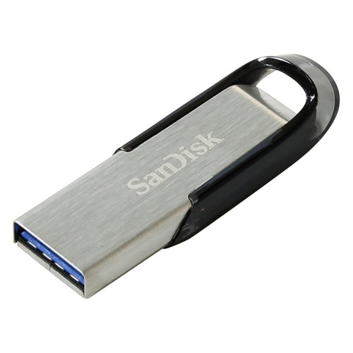 Флешка USB Sandisk Cruzer Ultra Flair 128ГБ, USB3.0, серебристый и черный [sdcz73-128g-g46]