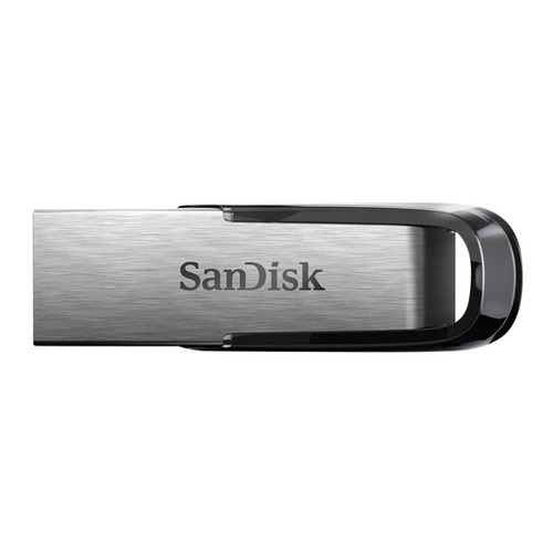 Флешка USB Sandisk Cruzer Ultra Flair 16ГБ, USB3.0, серебристый и черный [sdcz73-016g-g46]