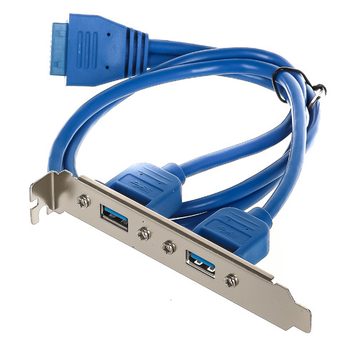 Адаптер USB Bracket 2xUSB3.0 Bulk