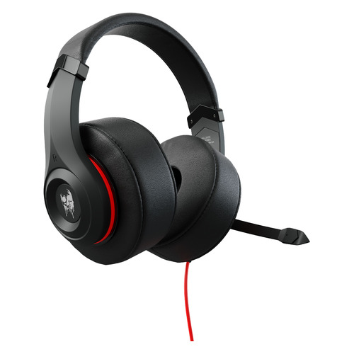 Гарнитура игровая Oklick HS-L330G NIGHTMARE, для компьютера, мониторные, черный / красный [359481]