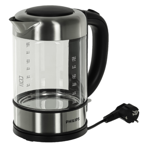 Чайник электрический Philips HD9342/01, 2200Вт, серебристый и черный