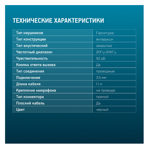 Наушники Oklick HP-S-220, 3.5 мм, вкладыши, черный/красный [d2-1b/r]