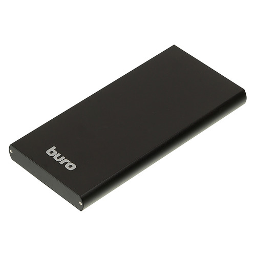 Внешний аккумулятор (Power Bank) Buro RA-12000-AL-BK, 12000мAч, черный