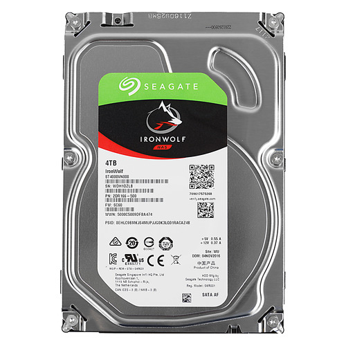 Жесткий диск Seagate Ironwolf ST4000VN008, 4ТБ, HDD, SATA III, 3.5"