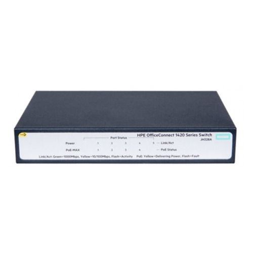 Коммутатор HPE OfficeConnect 1420 JH328A 5G 5PoE+ 32W неуправляемый