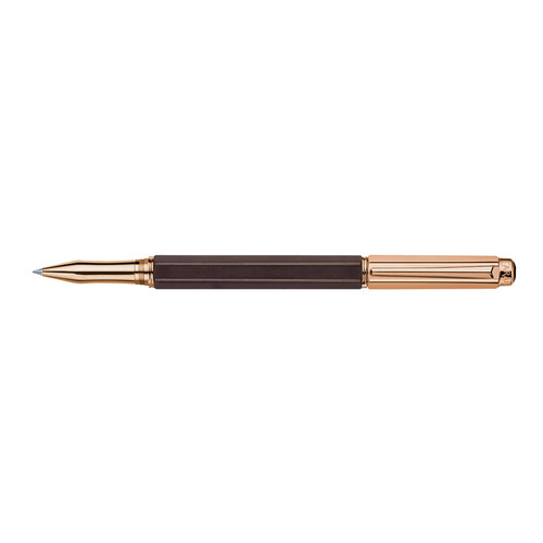 Ручка роллерн. Carandache Varius Ebony Rose Gold Plated (4470.142) F черные подар.кор